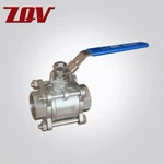 3 Piece Stainless Steel Ball Valve 1000 PSI